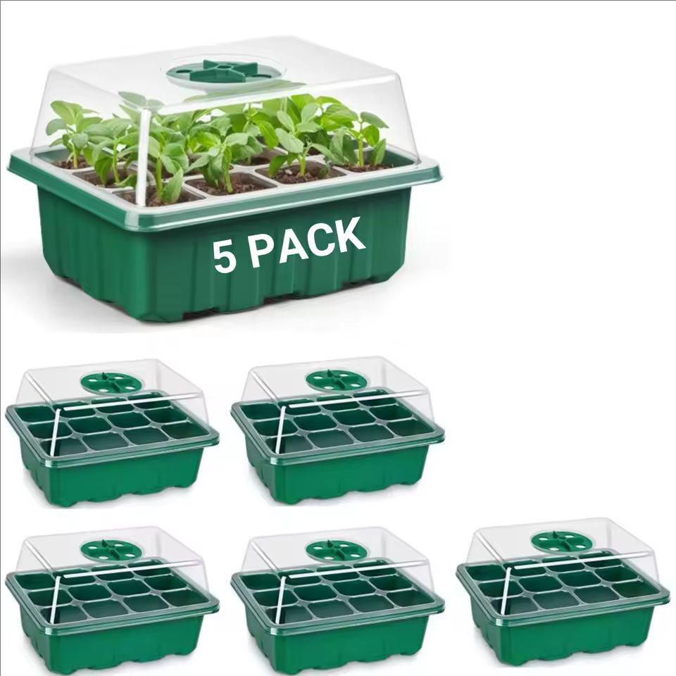 10pcs/5pcs Baki Semai Kit Pemb - Dome Propagation Kit ulasan dan harga
