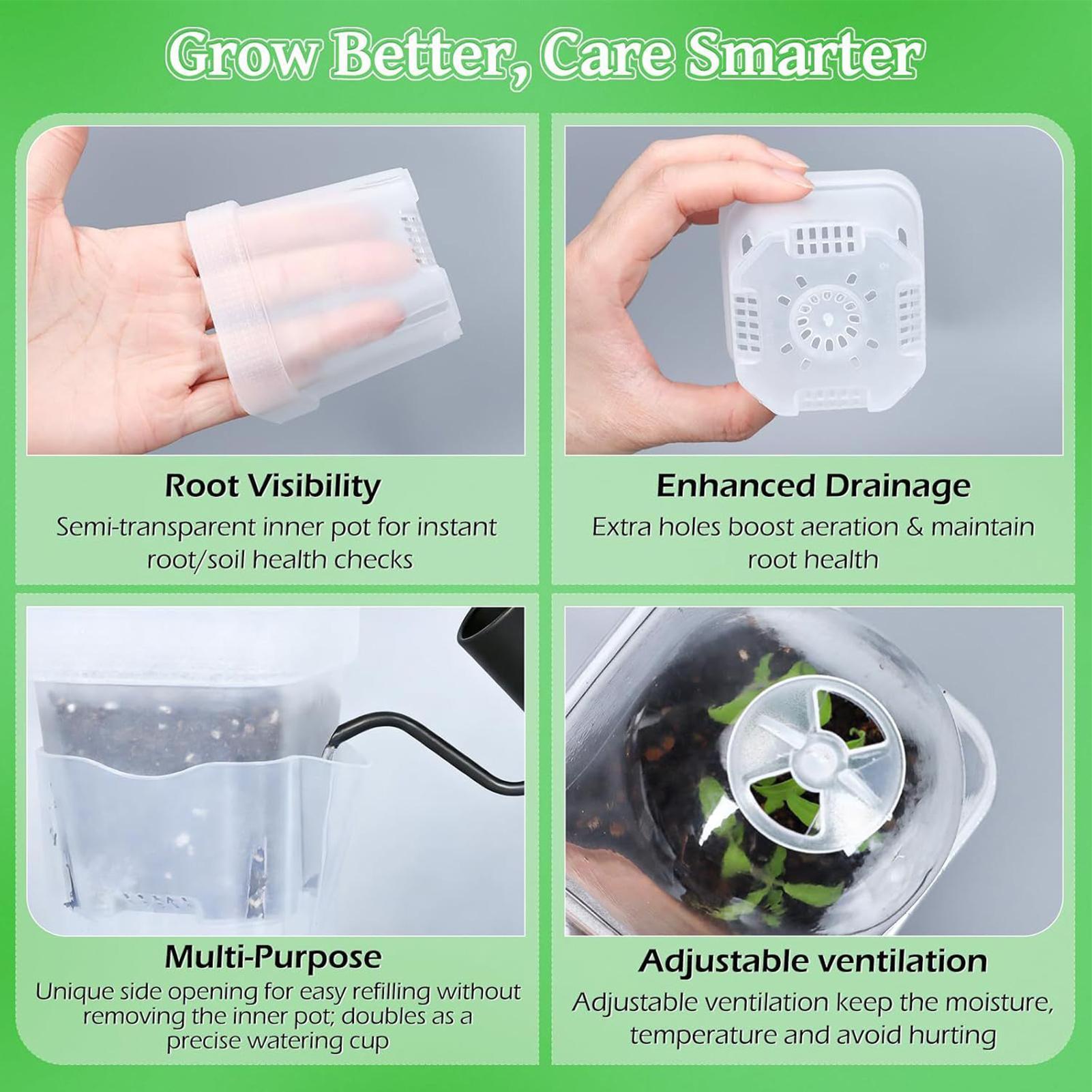 Pot Penyiram Otomatis 12Pcs Ki - Dome Propagation Kit ulasan dan harga
